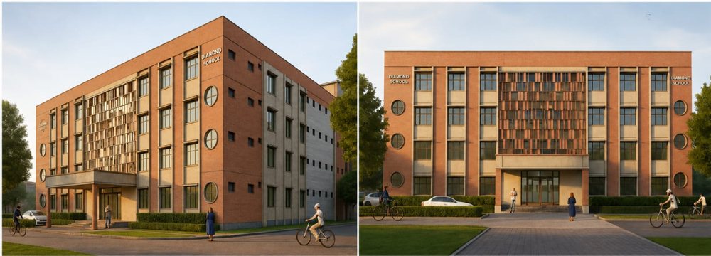 Diamond School building at the Bidar Naubad campus with hostel facilities
